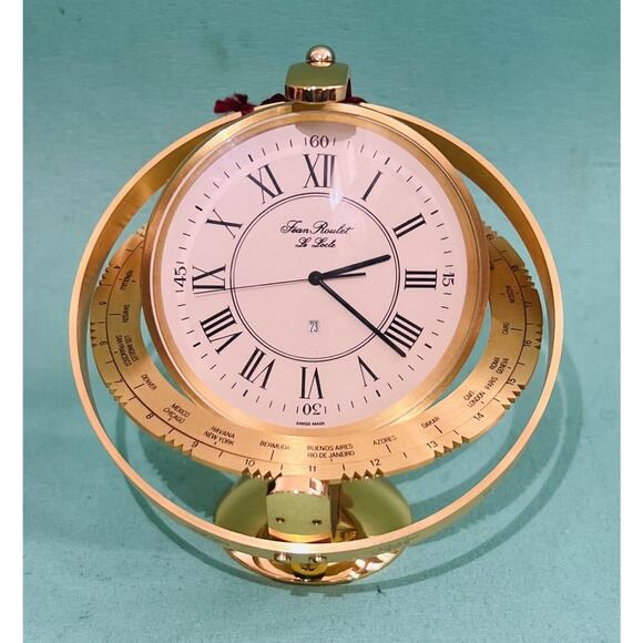 Jean Roulet Le Locle World Clock with Case, Card, Paper, and Tag - Picture 3 of 10